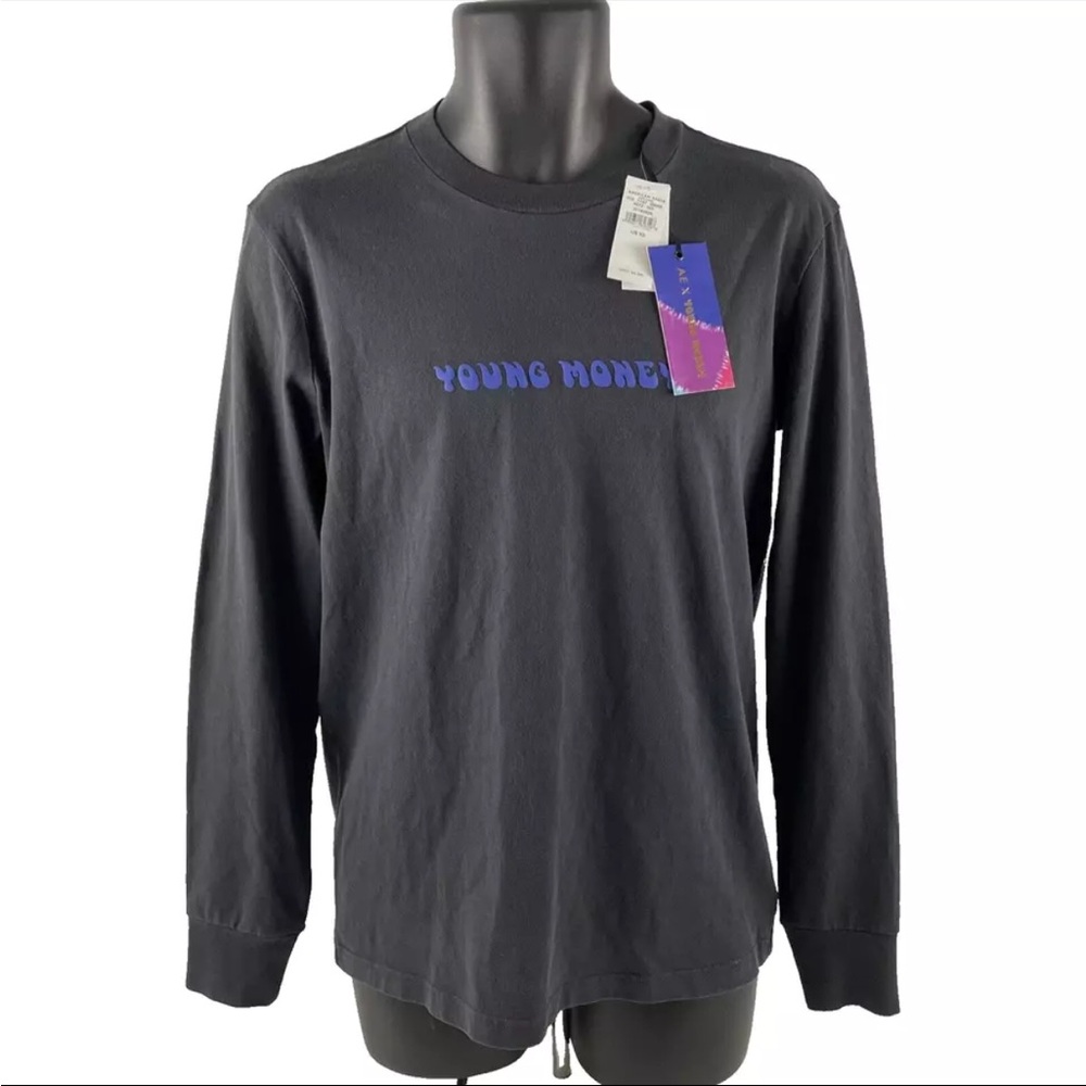 New Mens American Eagle X Young Money Collab Long Sleeve T-Shirt Sz XS NWT